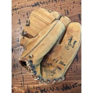 VINTAGE Spalding Al Dark RHT SIGNATURE SERIES GLOVE 42-267 EZ Flex Baseball B4